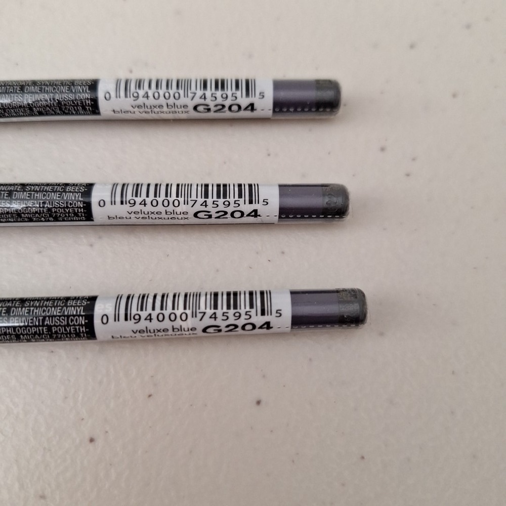 3 Set AVON GLIMMERSTICKS CHROMES EYE LINER - Veluxe Blue- G204 - New Sealed
